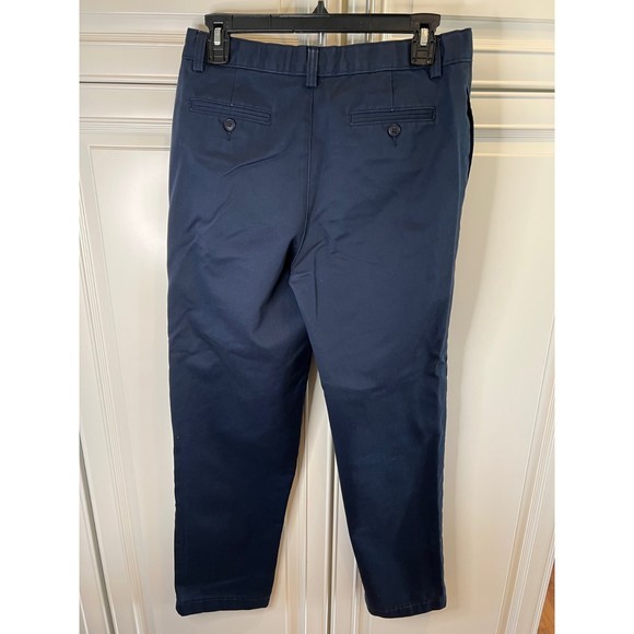 Lands'‎ End Navy School Uniform Cotton Chino Shorts Boys Size 18 - Picture 2 of 5